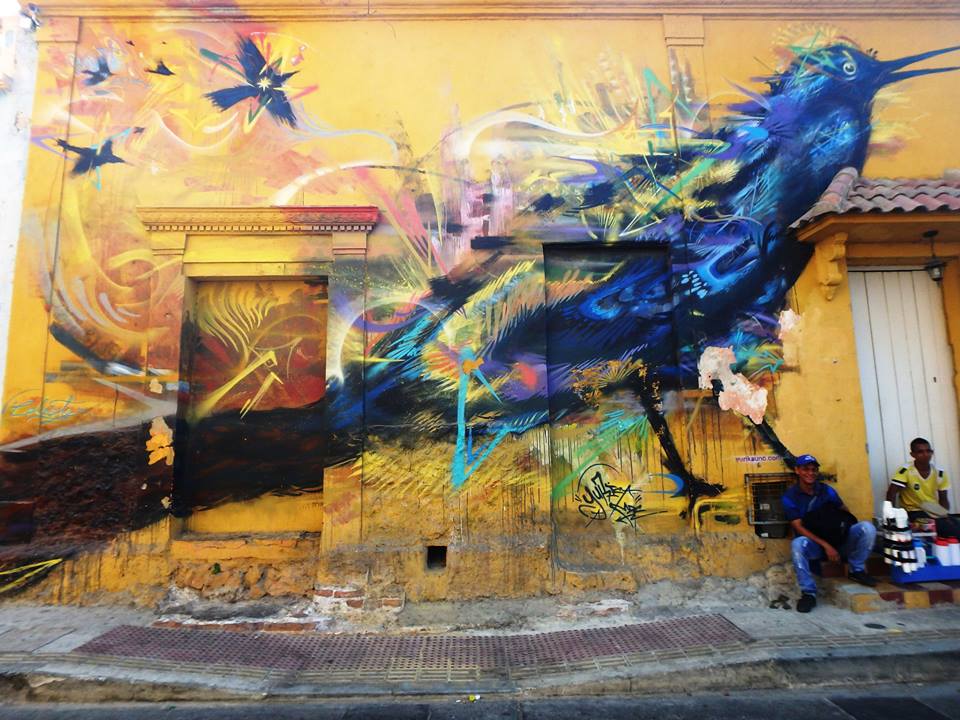 Carthagène, côte caraïbe - Colombie, Amérique du sud. Graffiti, Street Art