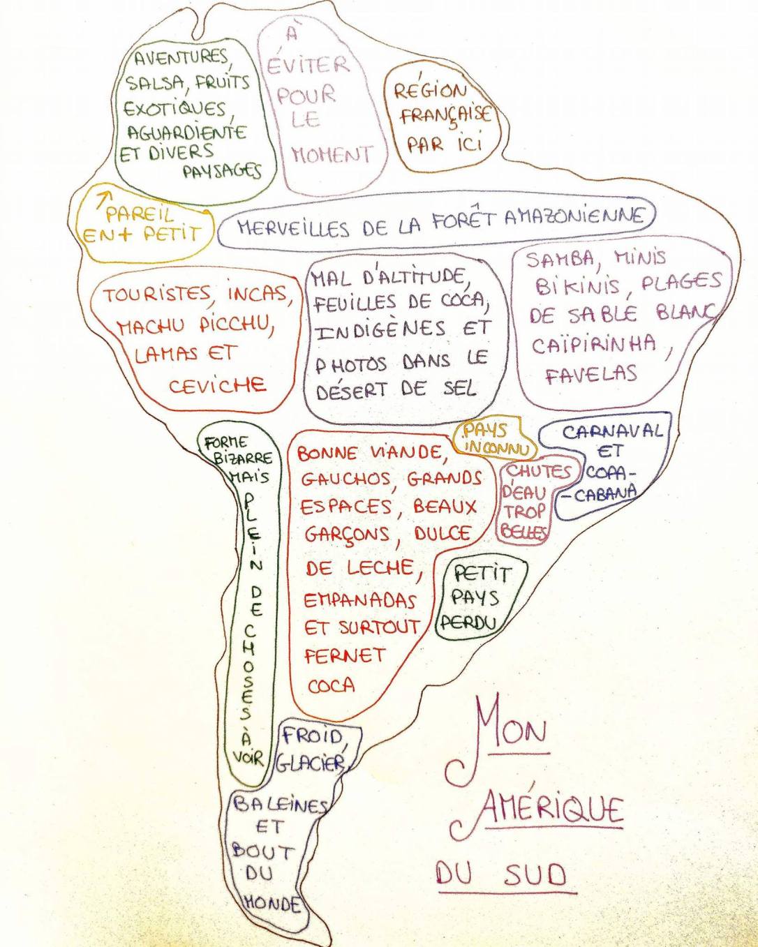 Carte Amérique du sud