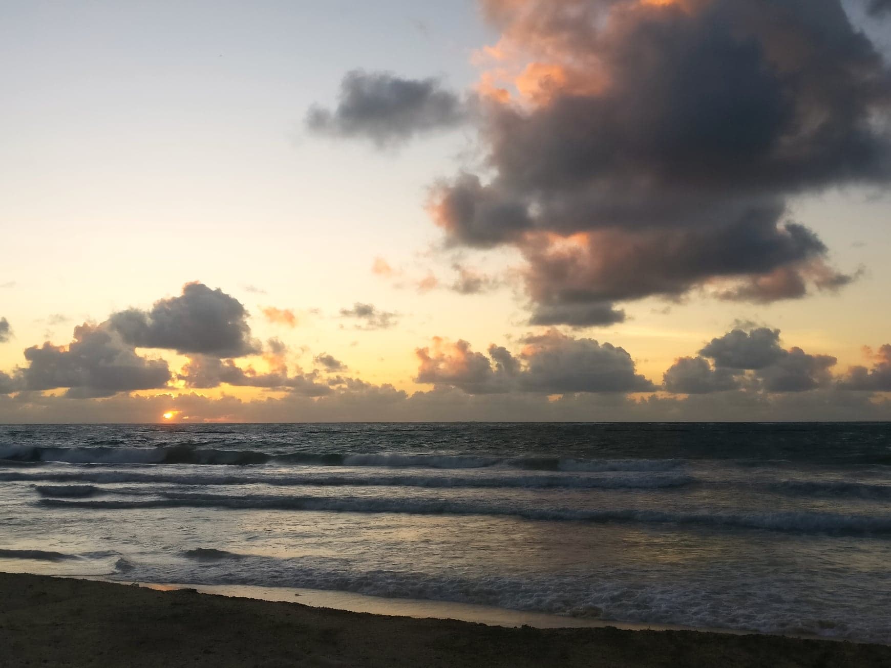 lever de soleil, tulum, mexique