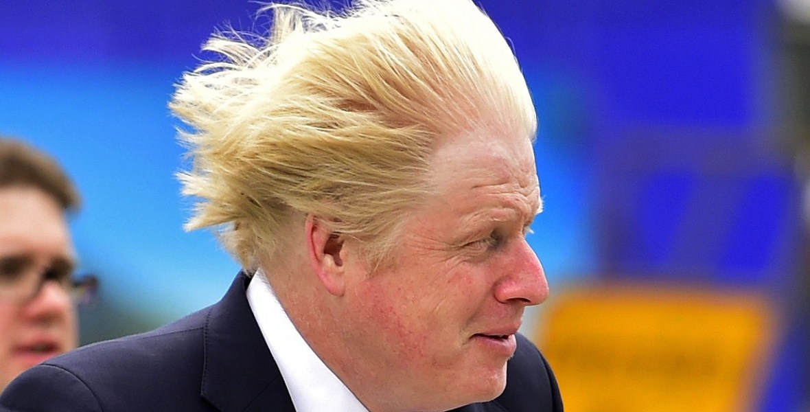 Boris Johnson cheveux surfeur
